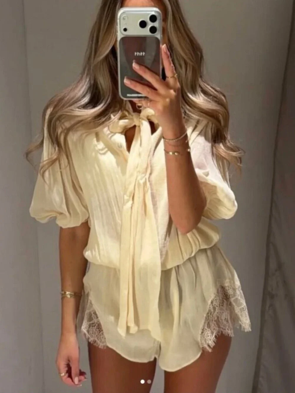 ZARA VIRAL LACE SHORT JUMPSUIT